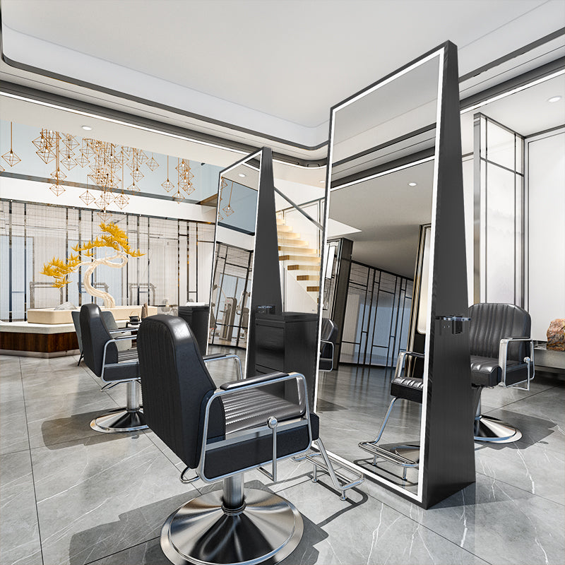 Stainless Steel Styling Stations Mirror Station Barber Stationwith Metal Furniture Material