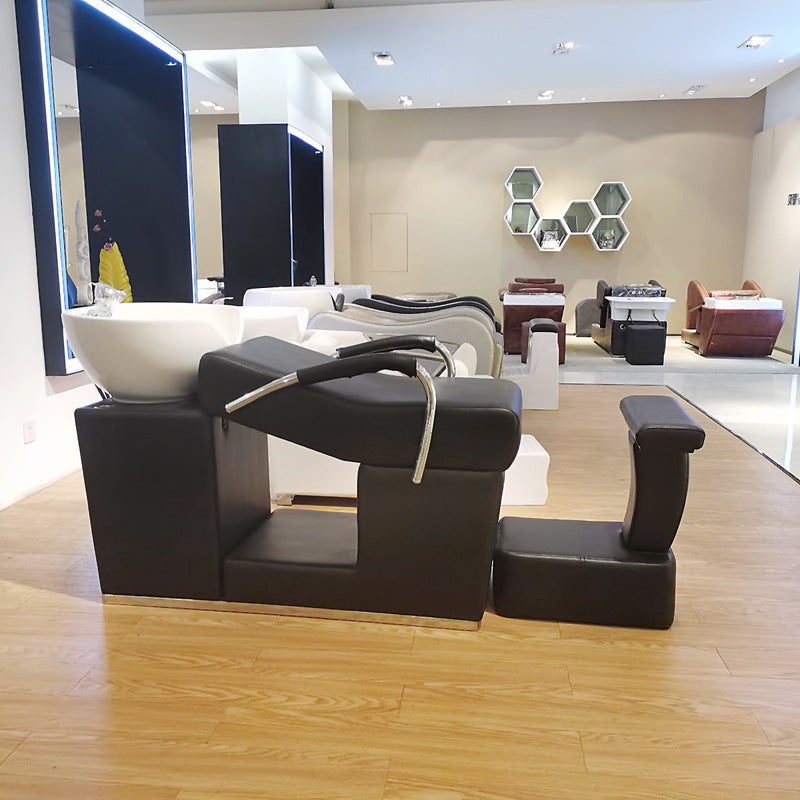 Modern Luxury Hair Salon Furniture Multifunctional Wash Chair Massage Shampoo Bowl Bed Chair