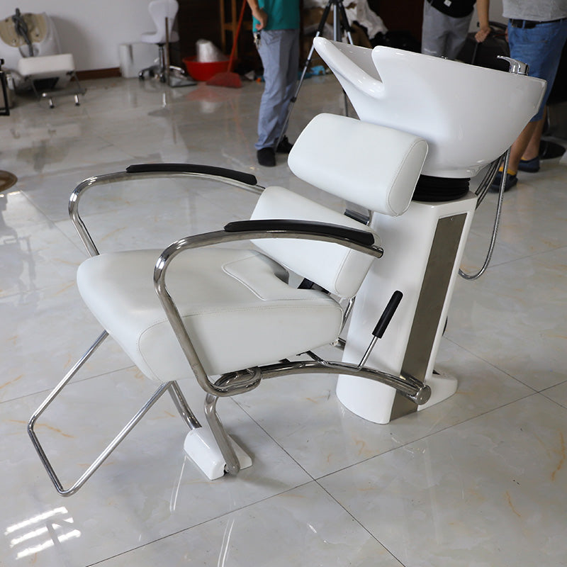 Foshan Factory Salon Furniture Luxury Hot Sale Modern Hair Salon Shampoo Chairs With Bowl