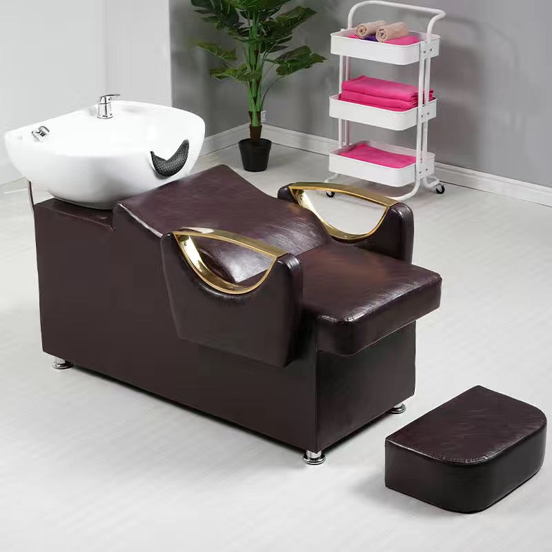 Professional Hair Washing Chair Modern Spa Head Water Therapy Thai Massage Shampoo Bed With Storage