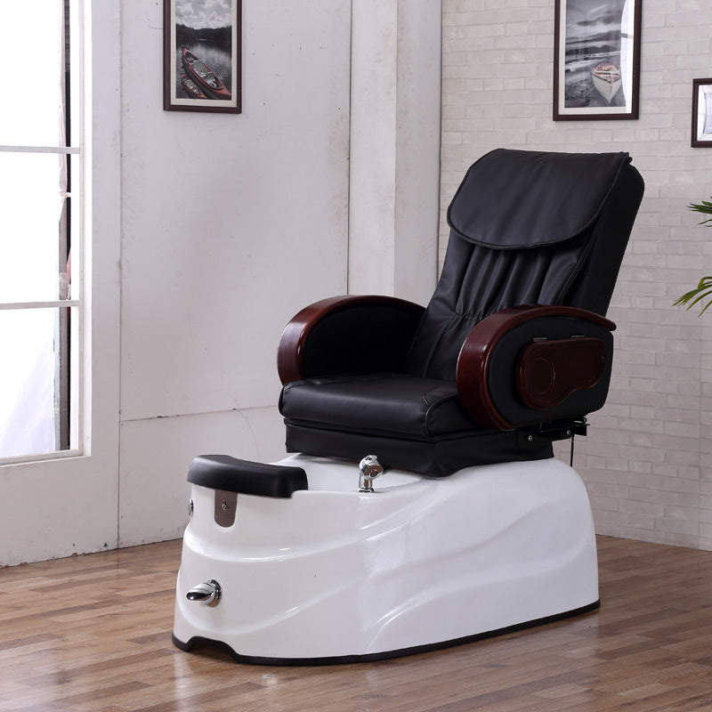 Pedicure Chair Black Discharge Pump Stylish Pedicure Tub with Pipe-less Whirlpool System Pedicure Spa