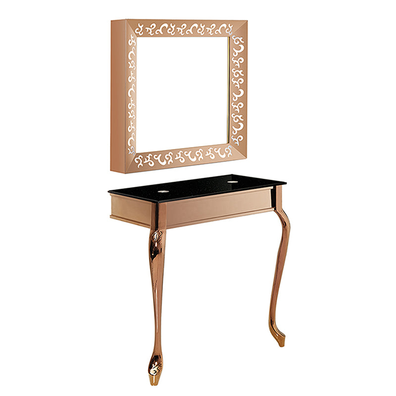 Luxury Light Mirror Cabinet Hair Beauty Salon Furniture Barber Station barber chairs double side mirror Station