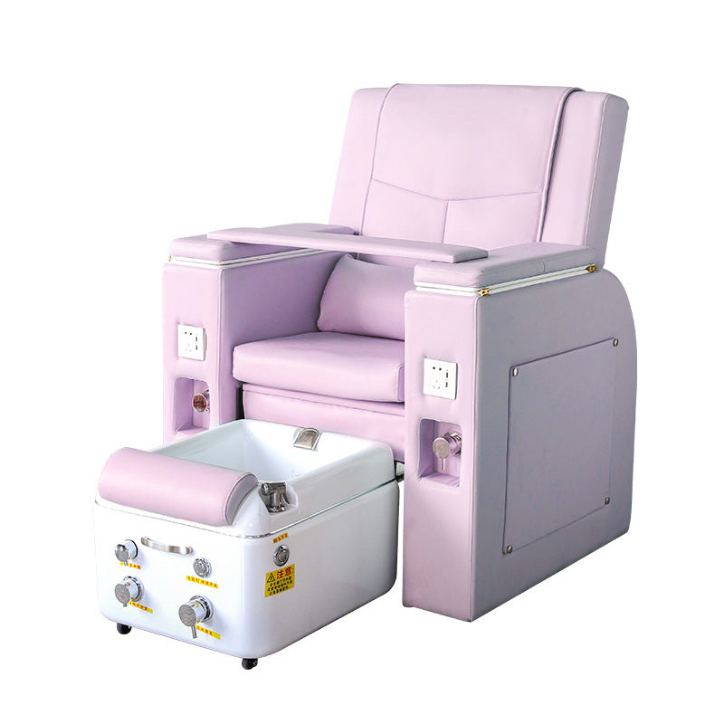 Pink Color Queen's Pedicure Chair Luxury Manicure Chair For Nail Salon With High Back