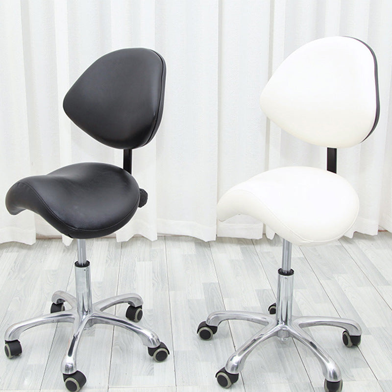 Workshop Hair Cutting Stool Seat Beauty Salon Adjustable Saddle Chair With Footrest