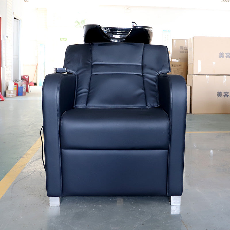 Beauty Salon Shampoo Backwash Unit with Sink Station with Adjusting Footrest and Massage
