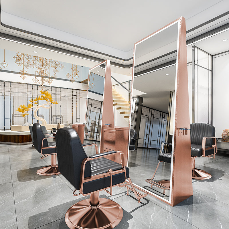 Stainless Steel Styling Stations Mirror Station Barber Stationwith Metal Furniture Material