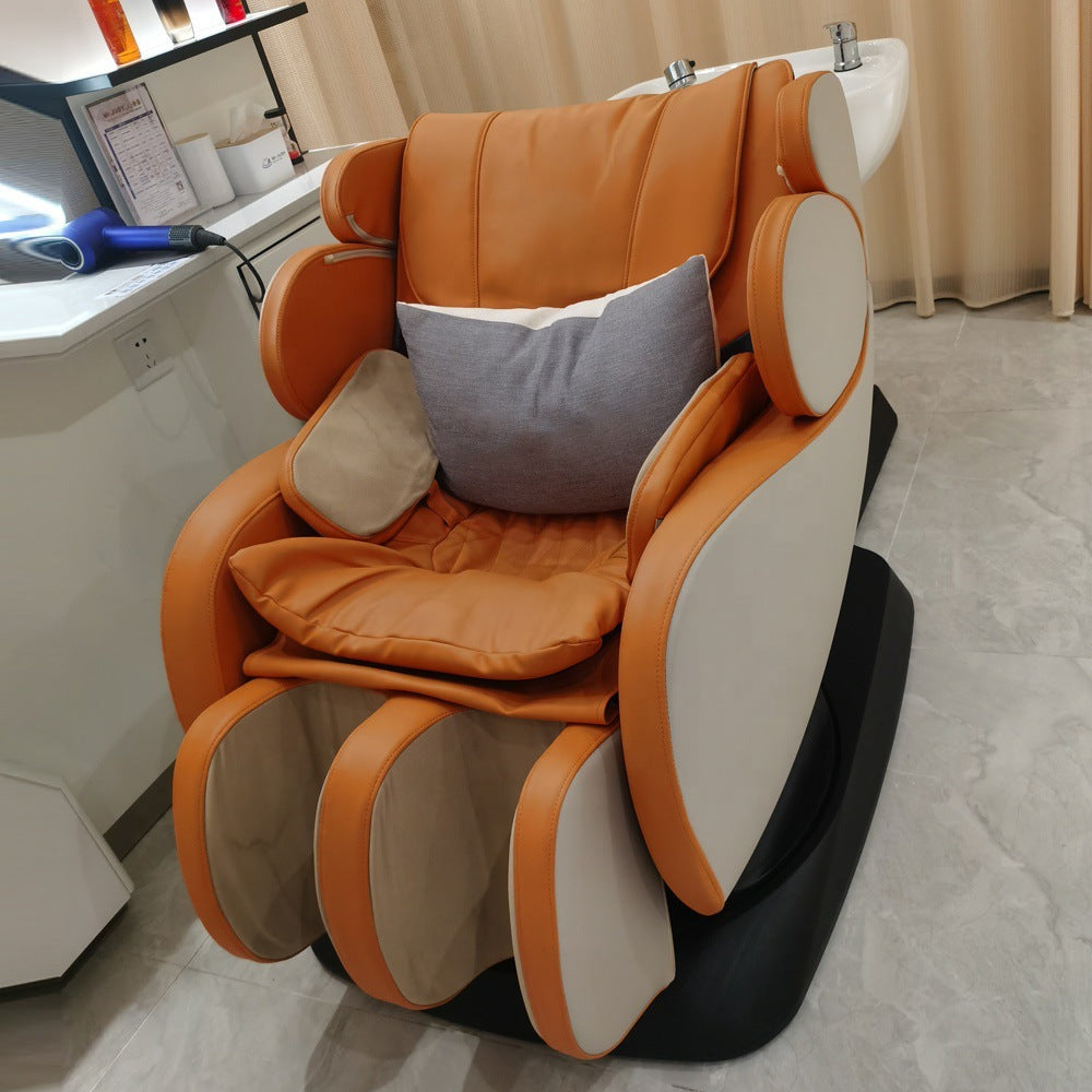 Lying Hot Sale Hair Salon Color Custom Comfortable Massage Furniture Shampoo Chair Washing Bed With