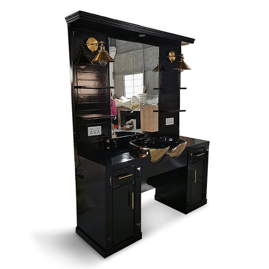 Professional Salon Furniture Barber Work Station