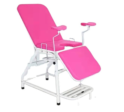 Custom Printed Quality Patient Examination Table Delivery Bed With Pink Mattress 8mm Portable Gynecology Examination Table