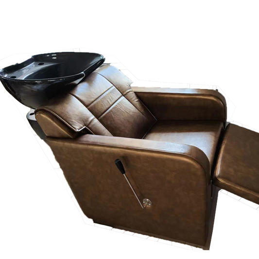 New High-end Beige Barber Shop Special Chair,With Hydraulic Pump,High-density Comfortable Sponge