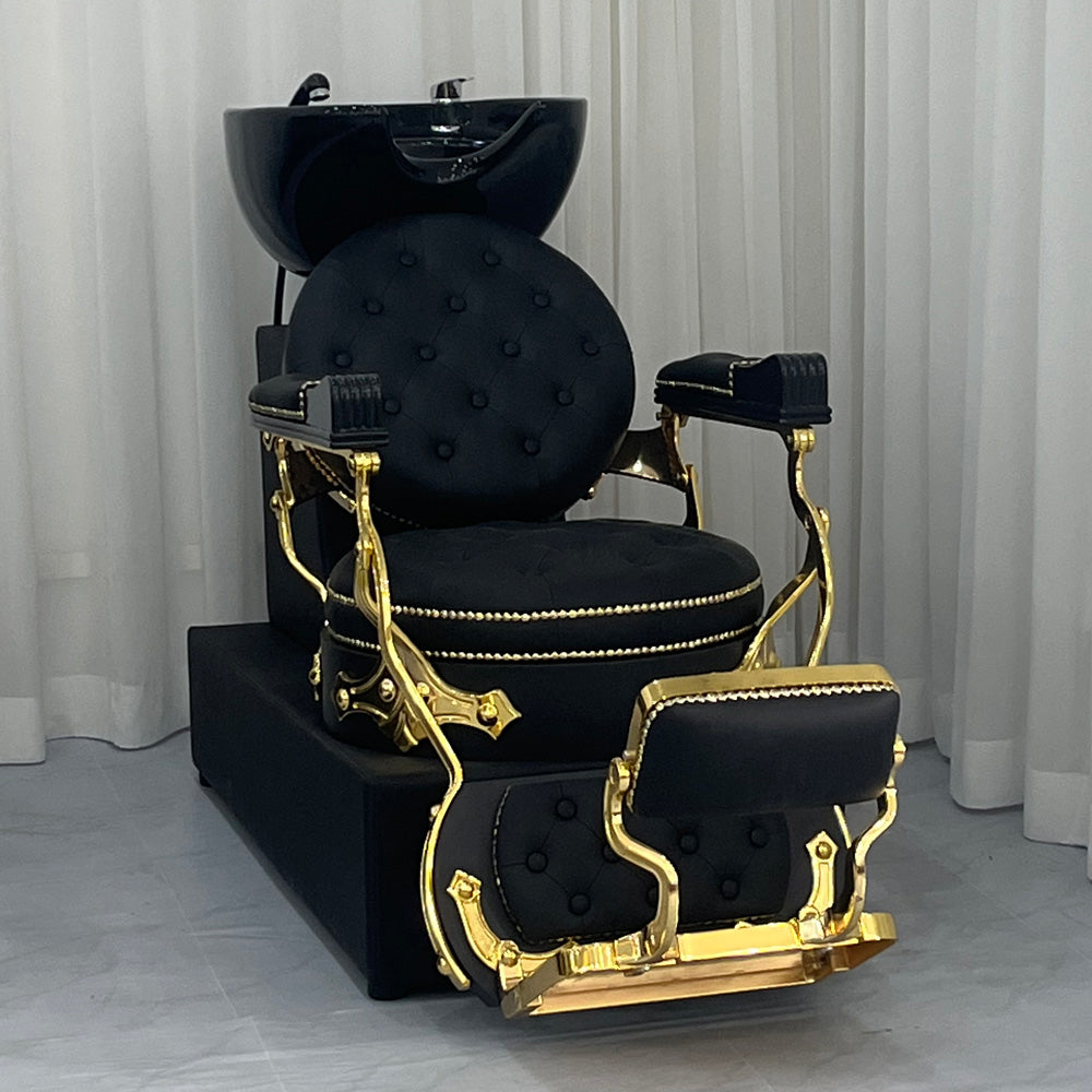 New Sprinkler Beauty Hair Salon Sit Half Recline Thai Flush Shampoo Chair Punch Bed Bowl Washbasin