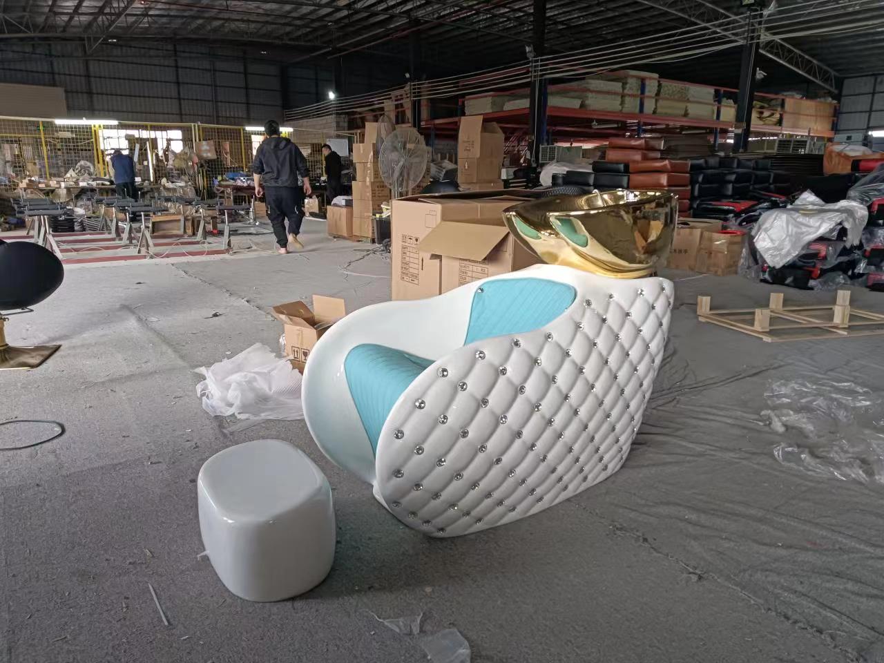 Salon Hair Equipment Electric Massage Shampoo Bed Backwash Unit Salon Furniture Shampoo Chair With Hair Washing Basin