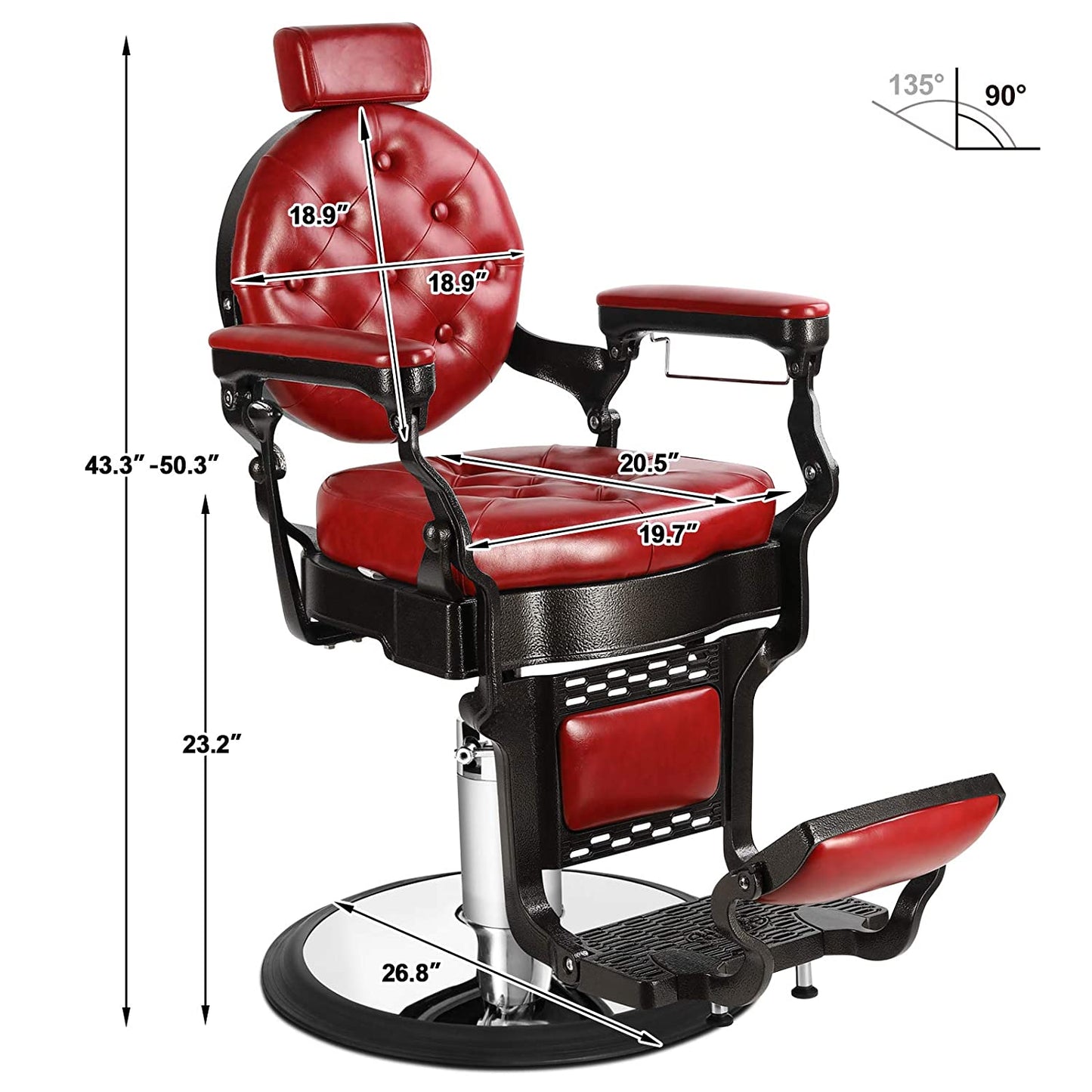 Cadiario Antique Vintage Salon Styling Chair Beauty Barber Chair