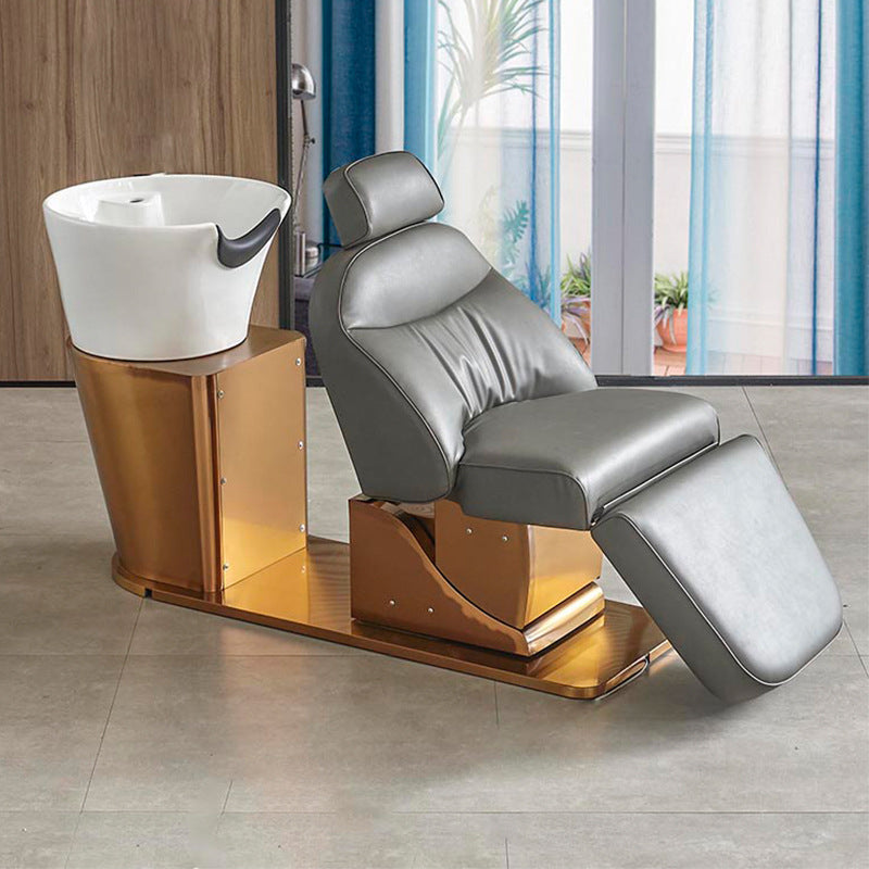 cadiario Modern Salon Equipment Shampoo Bowl Hair Washing Massage Chair Shampoo Bed