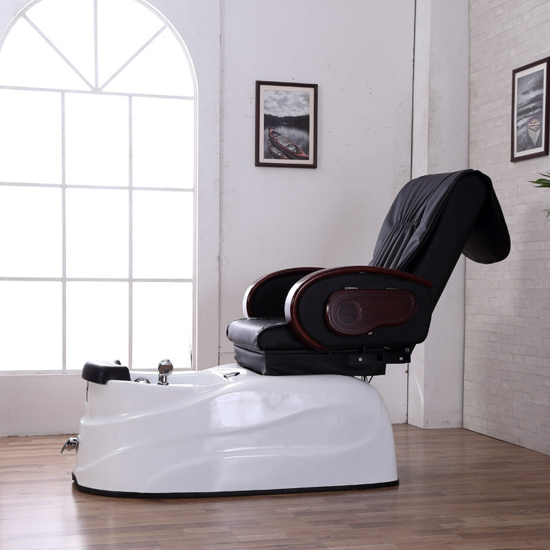 Pedicure Chair Black Discharge Pump Stylish Pedicure Tub with Pipe-less Whirlpool System Pedicure Spa