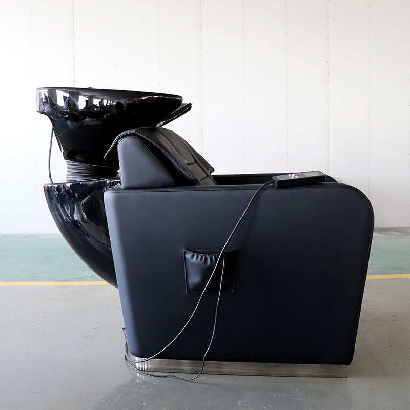Beauty Salon Shampoo Backwash Unit with Sink Station with Adjusting Footrest and Massage