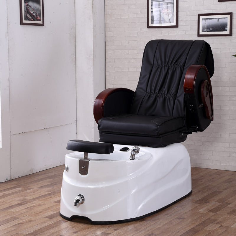 Pedicure Chair Black Discharge Pump Stylish Pedicure Tub with Pipe-less Whirlpool System Pedicure Spa