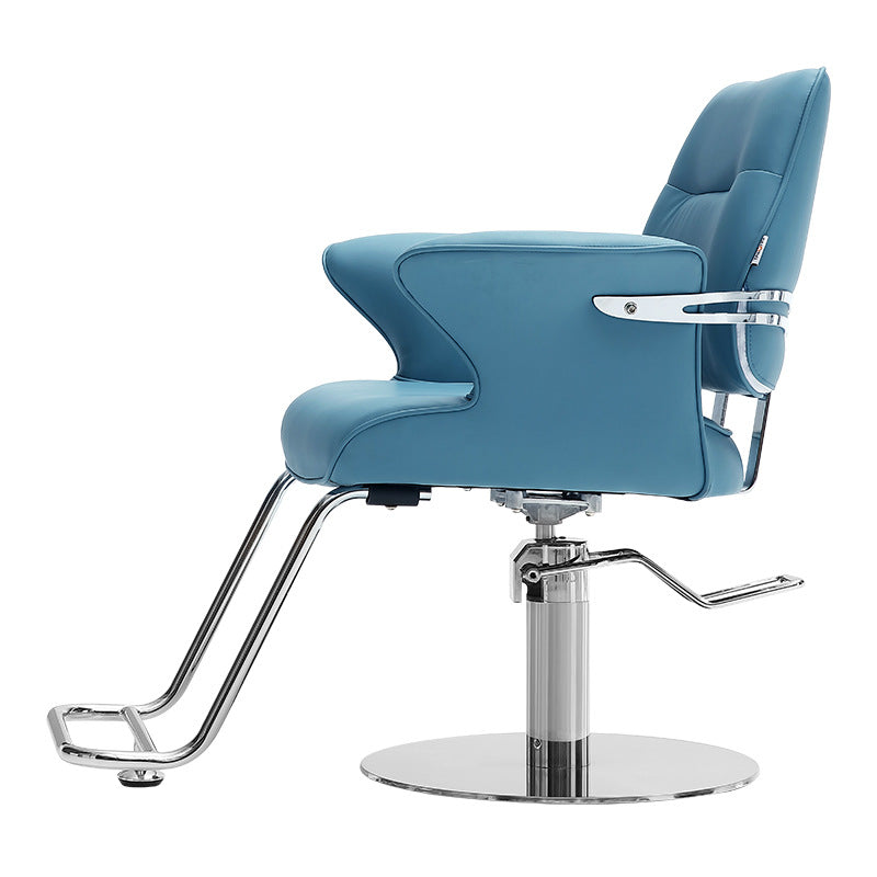 Elegant Luxury Barber Chair With Upholstered Salon Styling Chair