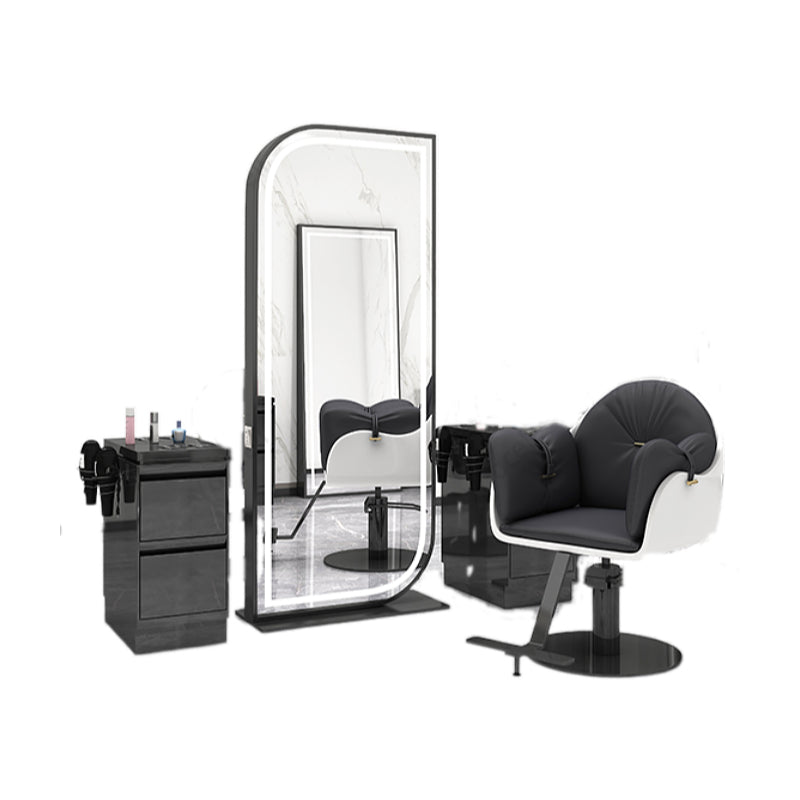 Salon Mirrors Double Sided Styling Mirror Station Hair Salon With Lights Salon Furniture Mirror Station