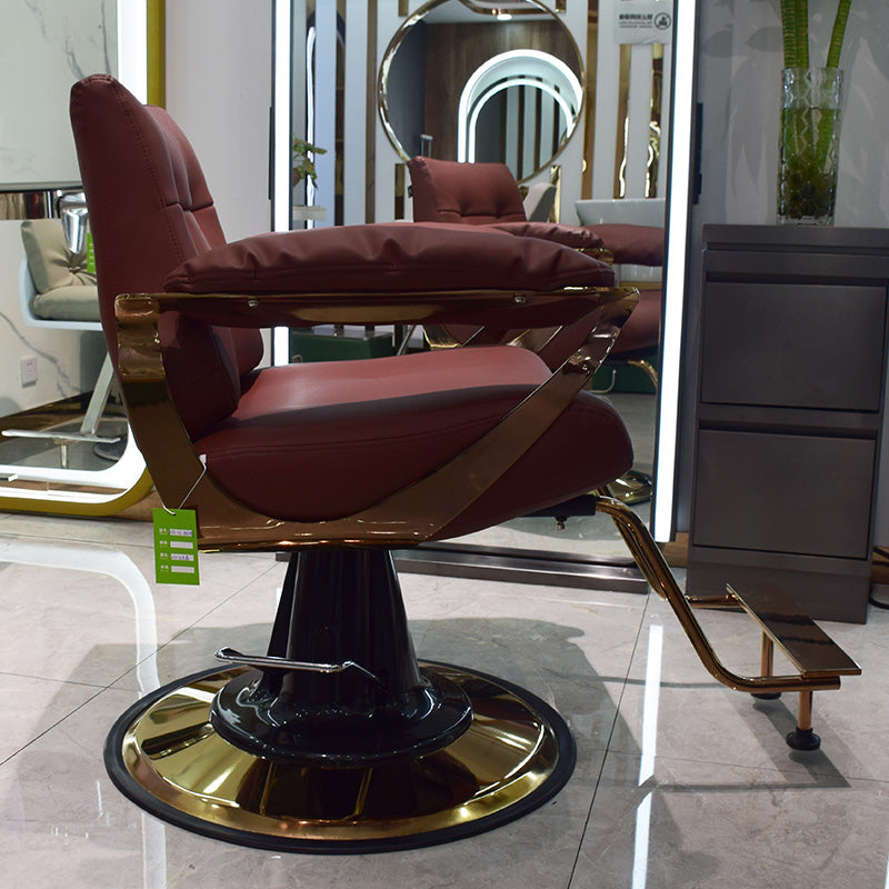 Retro Oil Head Chair Net Red Hair Cutting Barber Shop Hair Salon Chair Hair Salon Special Lifting Reclining Chair