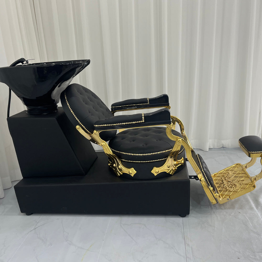 New Sprinkler Beauty Hair Salon Sit Half Recline Thai Flush Shampoo Chair Punch Bed Bowl Washbasin