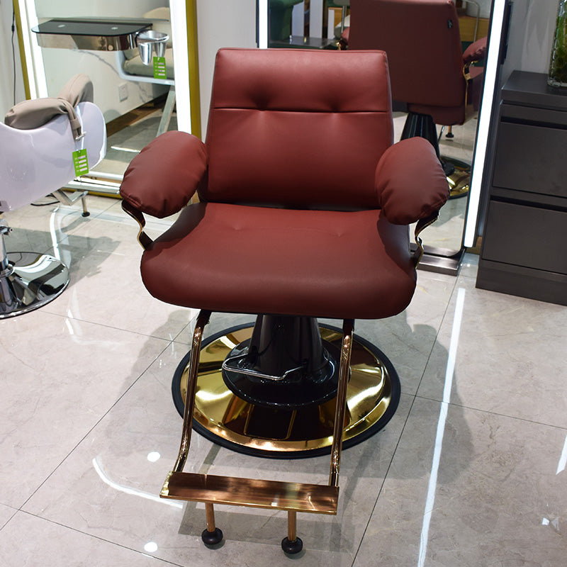 Retro Oil Head Chair Net Red Hair Cutting Barber Shop Hair Salon Chair Hair Salon Special Lifting Reclining Chair