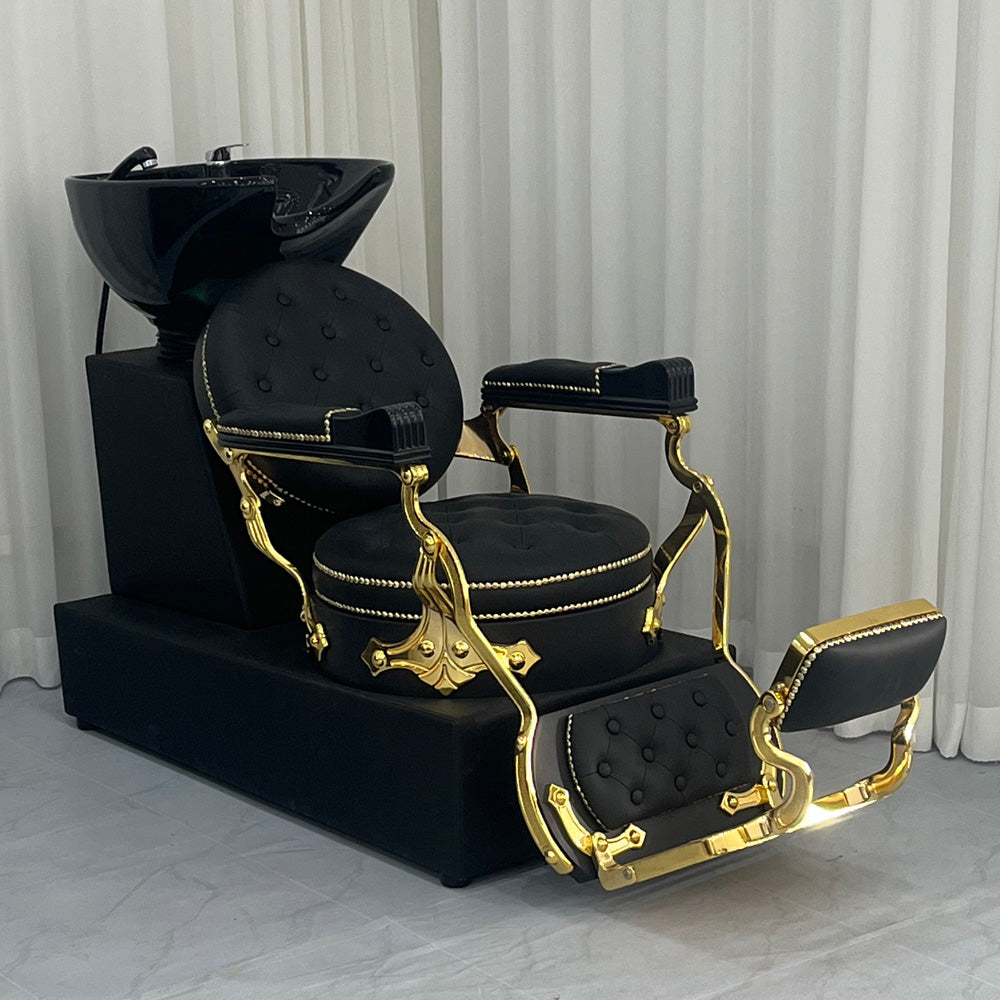 New Sprinkler Beauty Hair Salon Sit Half Recline Thai Flush Shampoo Chair Punch Bed Bowl Washbasin