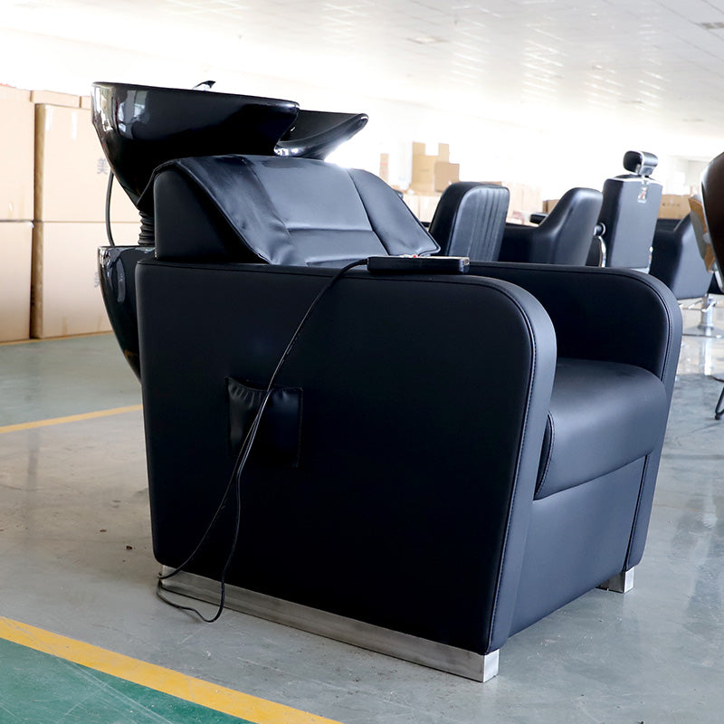 Beauty Salon Shampoo Backwash Unit with Sink Station with Adjusting Footrest and Massage