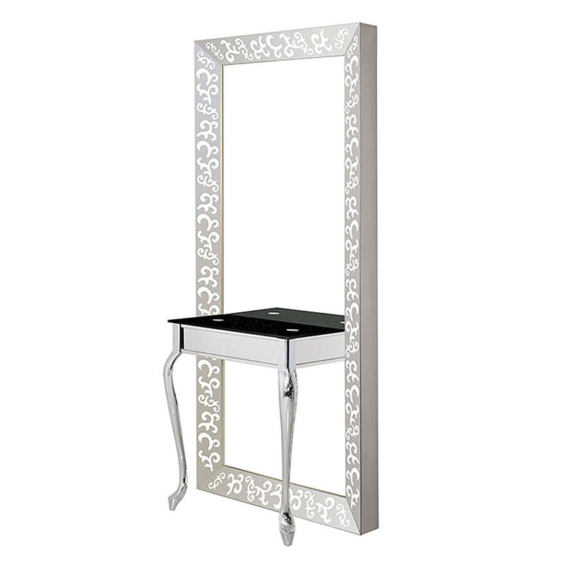 Luxury Light Mirror Cabinet Hair Beauty Salon Furniture Barber Station barber chairs double side mirror Station