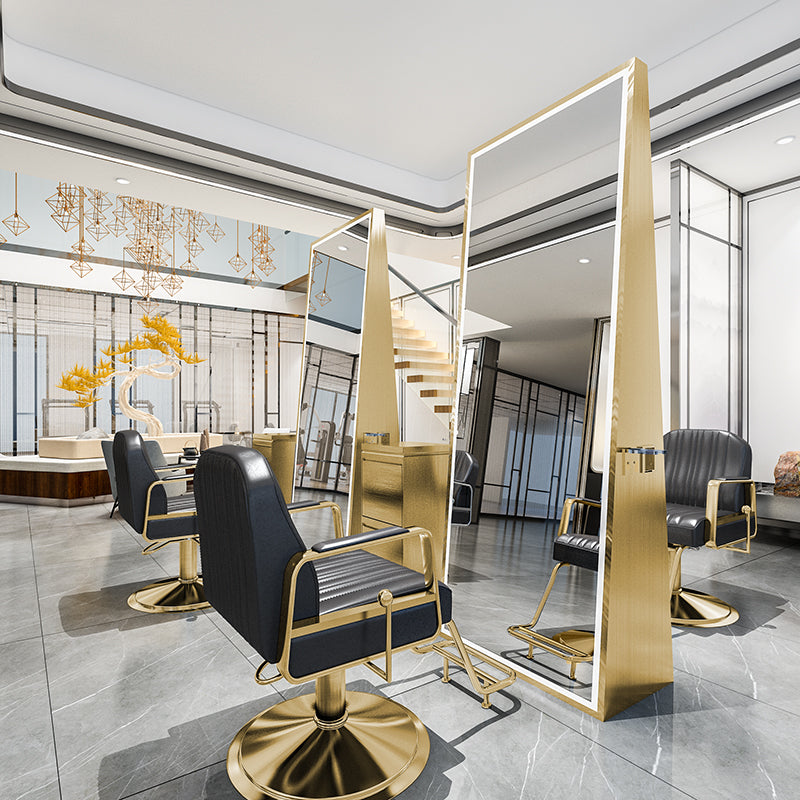 Stainless Steel Styling Stations Mirror Station Barber Stationwith Metal Furniture Material