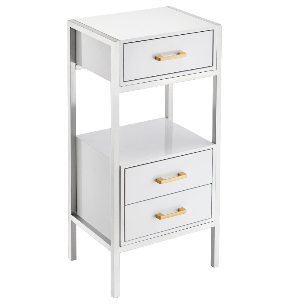 Luxury makeup trolley cart salon furniture double drawer beauty trolley