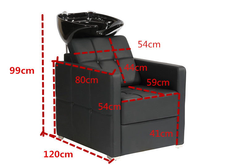 Hair salon furniture backwash unit hair wash chairs head washing bed black shampoo chair