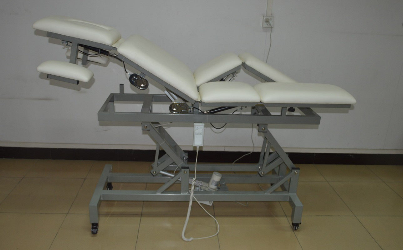 High Quality Luxury Electric Treatment Bed Adjustable height Beauty Salon Facial Massage Bed