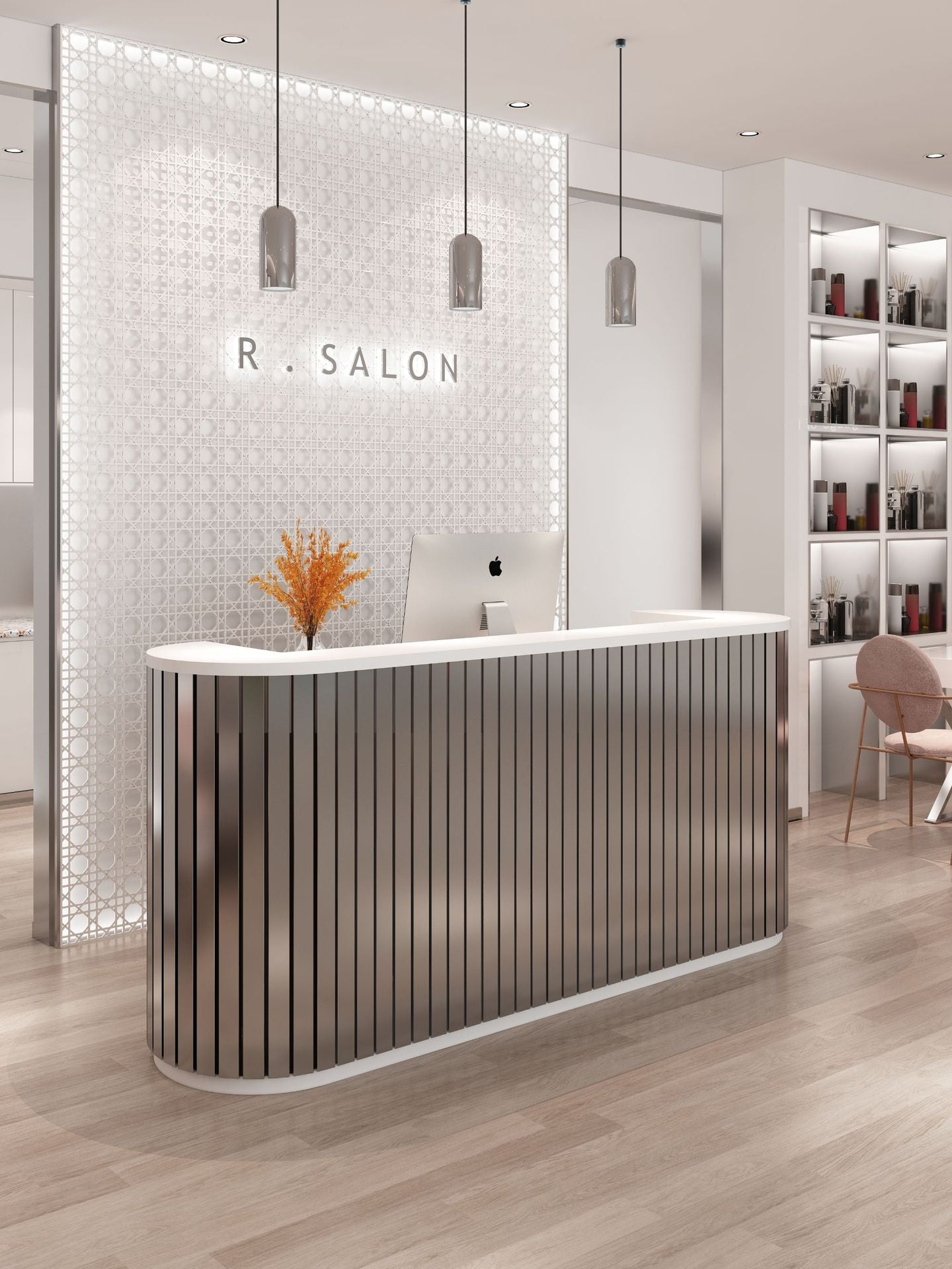 Customized Check Counters Cashier Desk Cashier Tables for Barber Shop Cashier Table