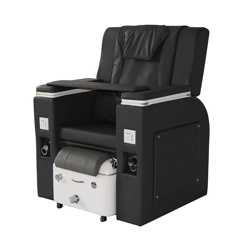 Pedicure Chair Is Suitable For Beauty Salons,Black Classic Leather,Customizable Color,Constant Water Temperature