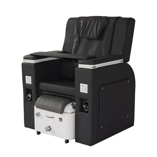 Pedicure Chair Is Suitable For Beauty Salons,Black Classic Leather,Customizable Color,Constant Water Temperature