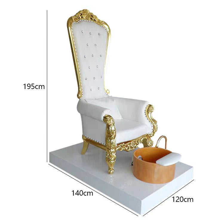 Luxury foot massage golden manicure with massage pedicure chairs customizable logo for beauty shop