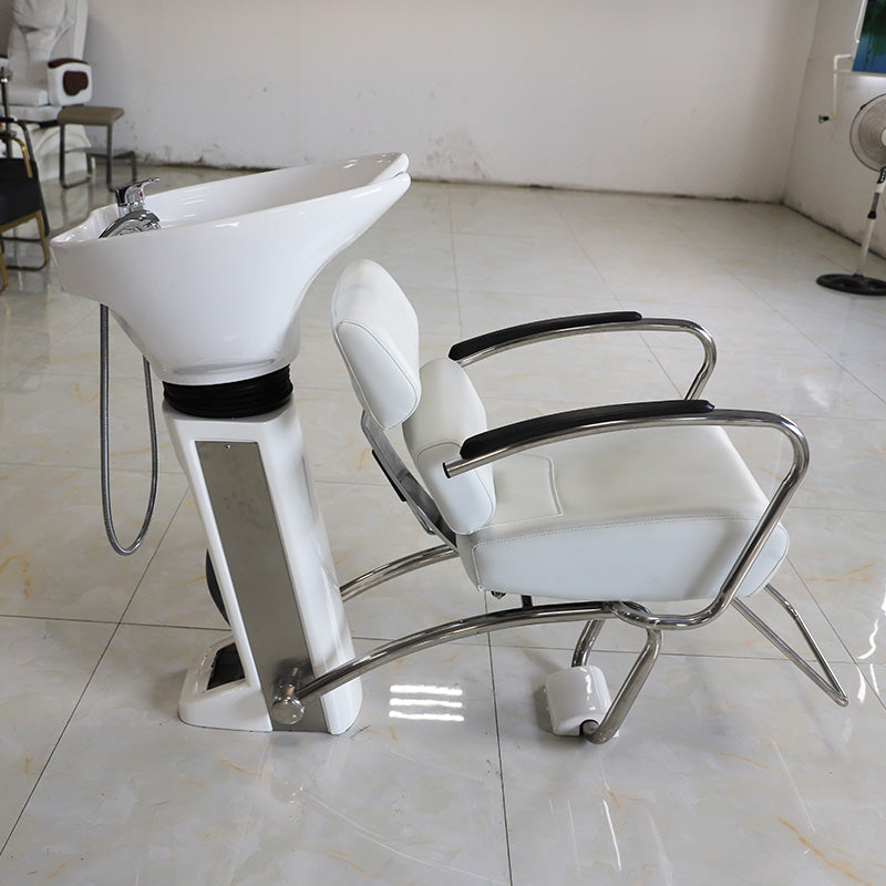 Foshan Factory Salon Furniture Luxury Hot Sale Modern Hair Salon Shampoo Chairs With Bowl