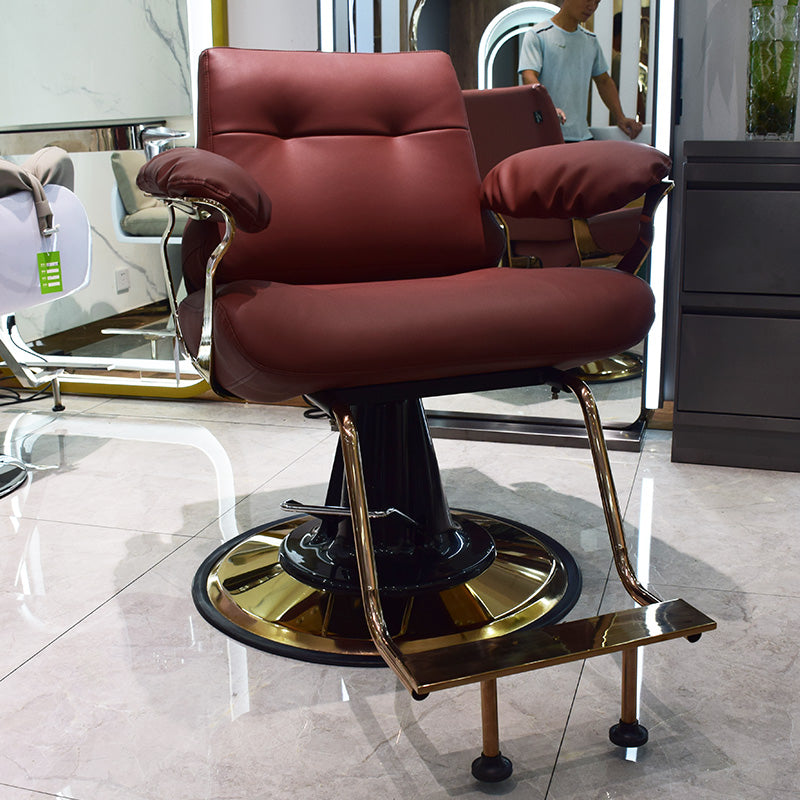 Retro Oil Head Chair Net Red Hair Cutting Barber Shop Hair Salon Chair Hair Salon Special Lifting Reclining Chair