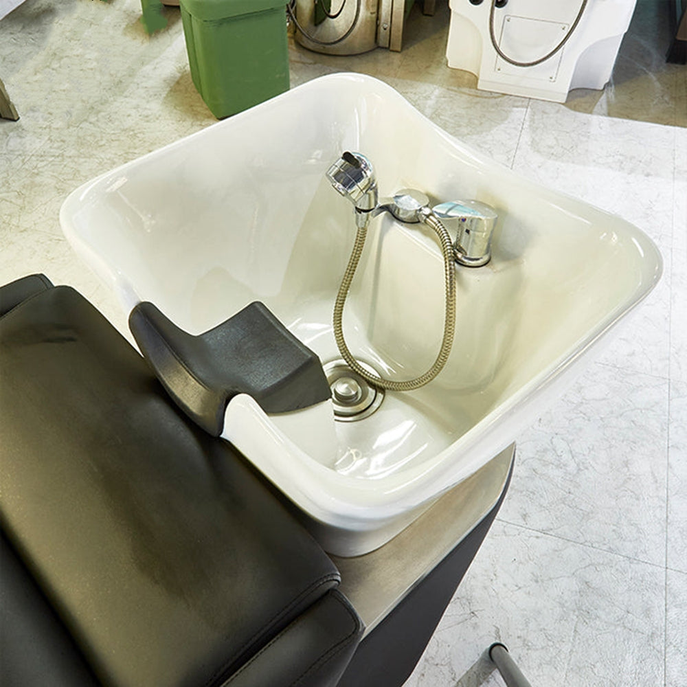 Cadiario High-end shampoo bed high-quality leather density sponge replaceable leather color with foot pedal