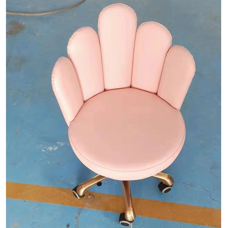 Cadiario High quality light luxury beauty salon small stool can be customized color gold metal five fingers