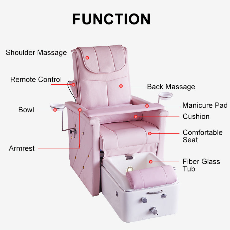 Cadiario Luxury Manicure Chair without Tube Eddy Current Foot Massage Chair Can Back Powerful Pump Pedicure Chair Nail Beauty Salon 0.95