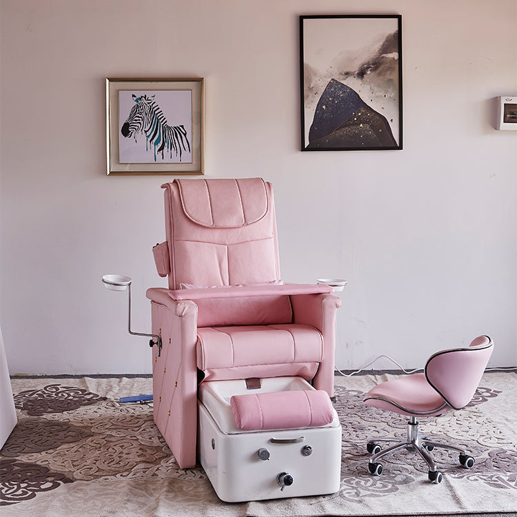Cadiario Luxury Manicure Chair without Tube Eddy Current Foot Massage Chair Can Back Powerful Pump Pedicure Chair Nail Beauty Salon 0.95