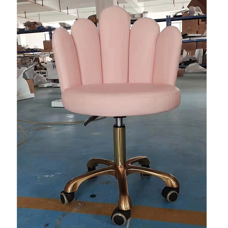 Cadiario High quality light luxury beauty salon small stool can be customized color gold metal five fingers
