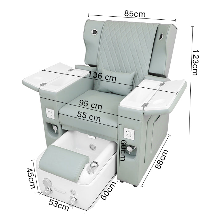 Cadiario Factory wholesale luxury salon beauty shop foot massage chair with massage audio pedicure chair