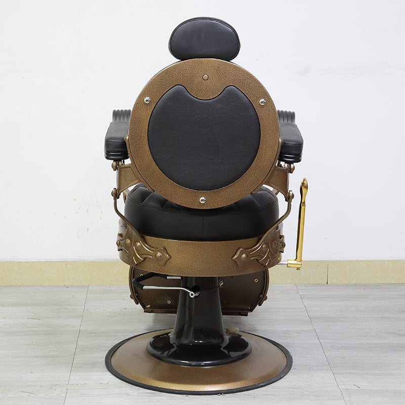 Cadiario Diamond luxury retro high-end big chair new barber chair antique oil head can be put down men's shaving chair