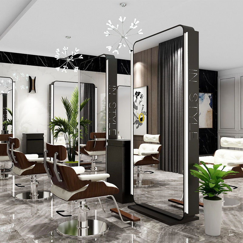 Cadiario Rectangular barber shop mirror, metal edging can be gold-plated and silver-plated, single-sided and double-sided