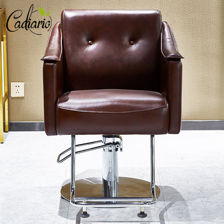 Cadiario Red barber chair crocodile grain leather high-density sponge casual style load-bearing 150-200KG color can be customized CA-B0004
