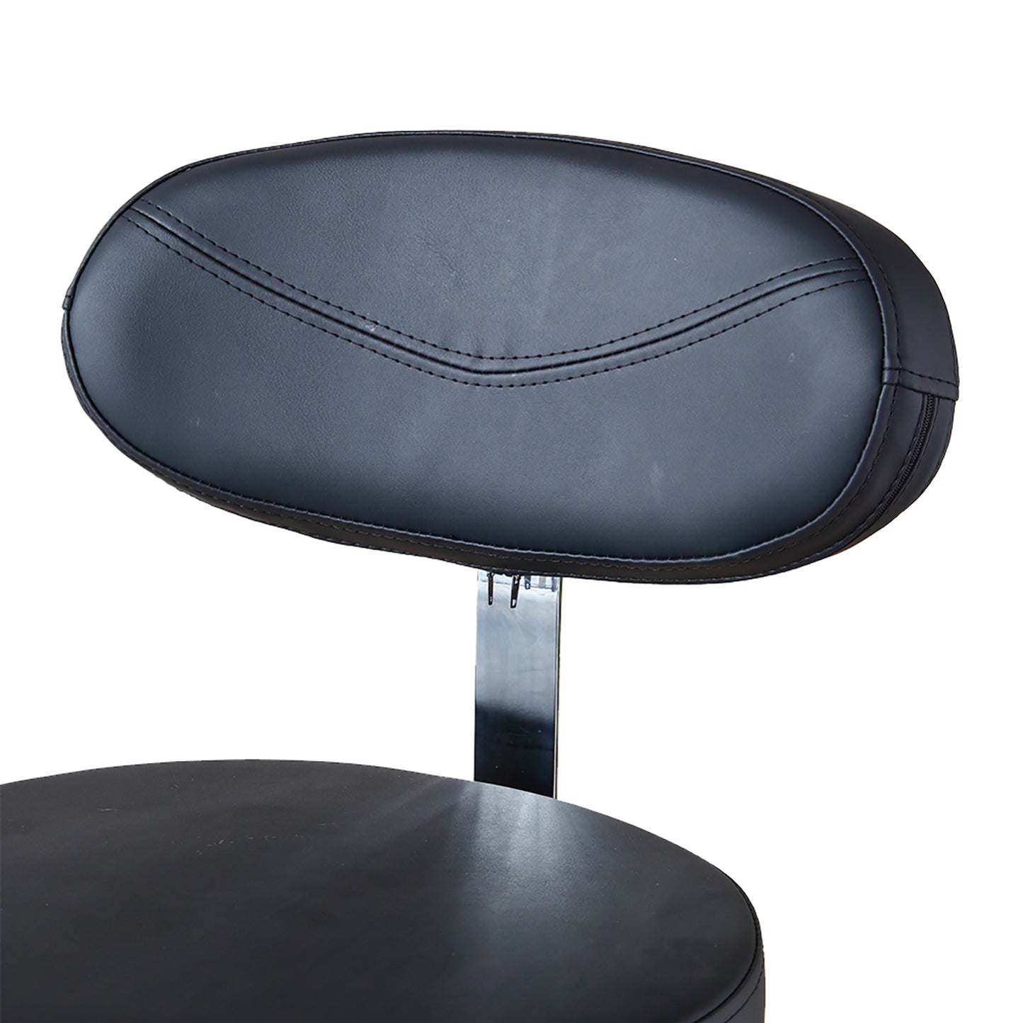 Cadiario Rolling Drafting Stool Chair with Backrest and Wheels,Black