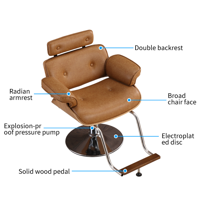 Cadiario HG-A040 salon equipment manufacturer hydraulic pump gold salon styling chair